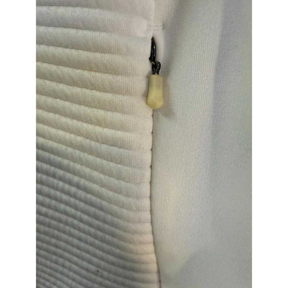 Mondetta Activewear Jacket White Cream Measures Women’s Large Asymmetrical - Picture 2 of 9